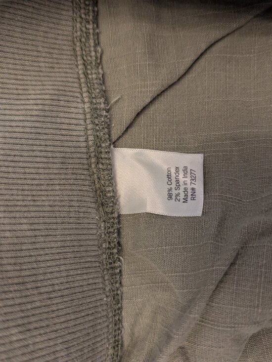 Sonoma 1X Army Green Cuffed w/ Button Elastic Waist Shorts - Picture 5 of 8